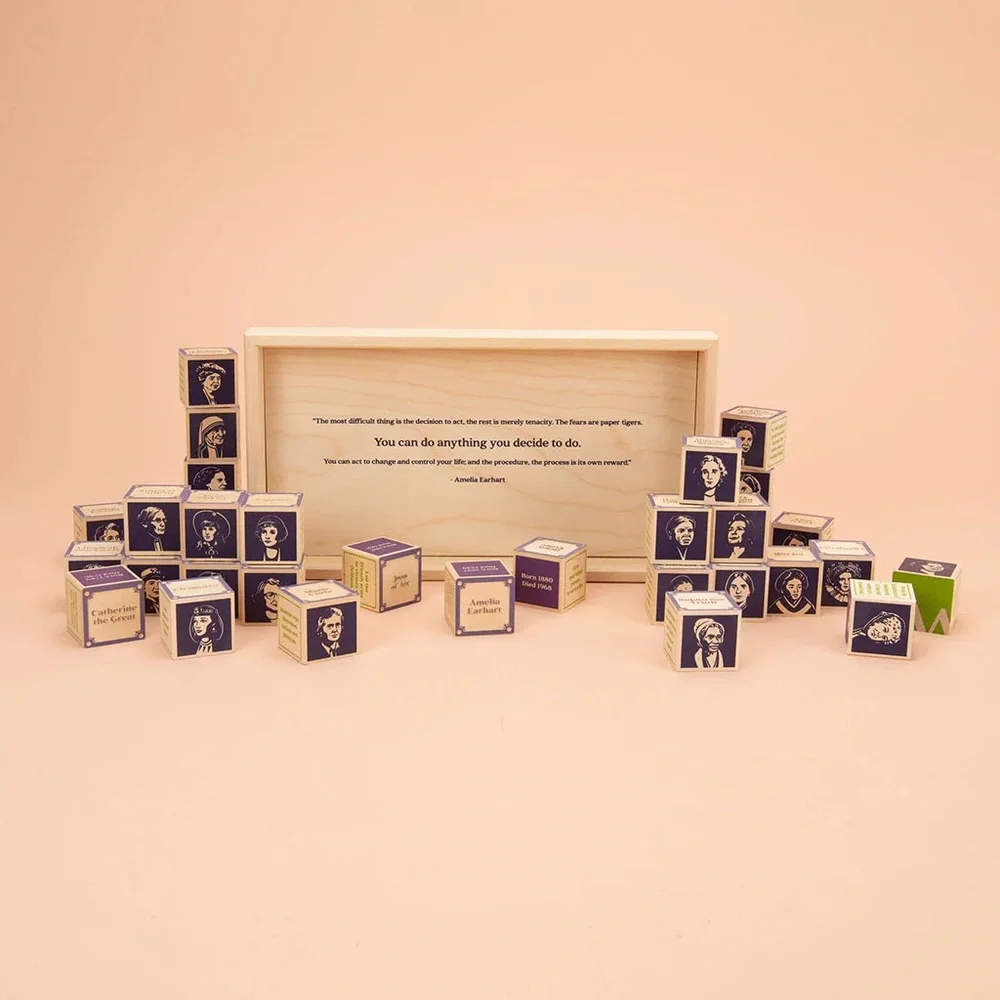 Uncle Goose Women Who Dared Wooden Blocks | made in USA heirloom wooden blocks